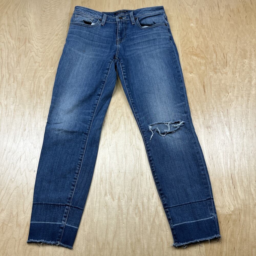 Lucky Brand Lolita Skinny Jeans Womens 8 29A Low Rise Distressed Blue